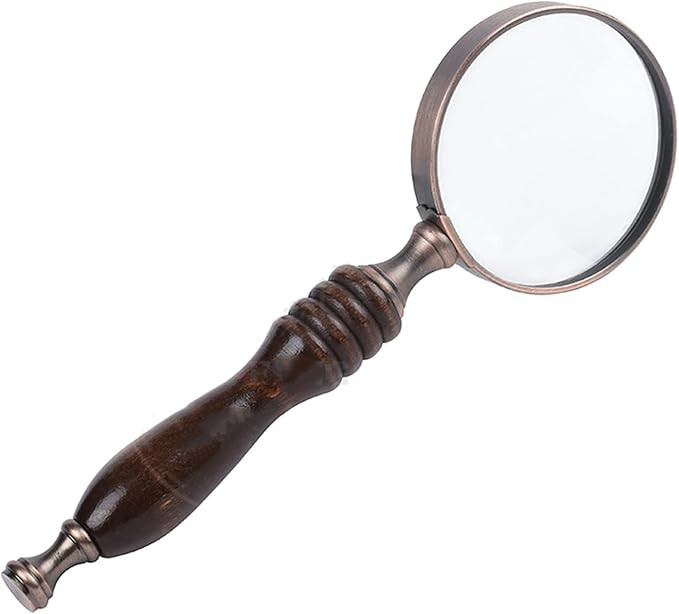 Meichoon Handheld Wood Magnifying Glass 10X Classical Nostalgic Retro Style Magnifier Ebony Handl... | Amazon (CA)