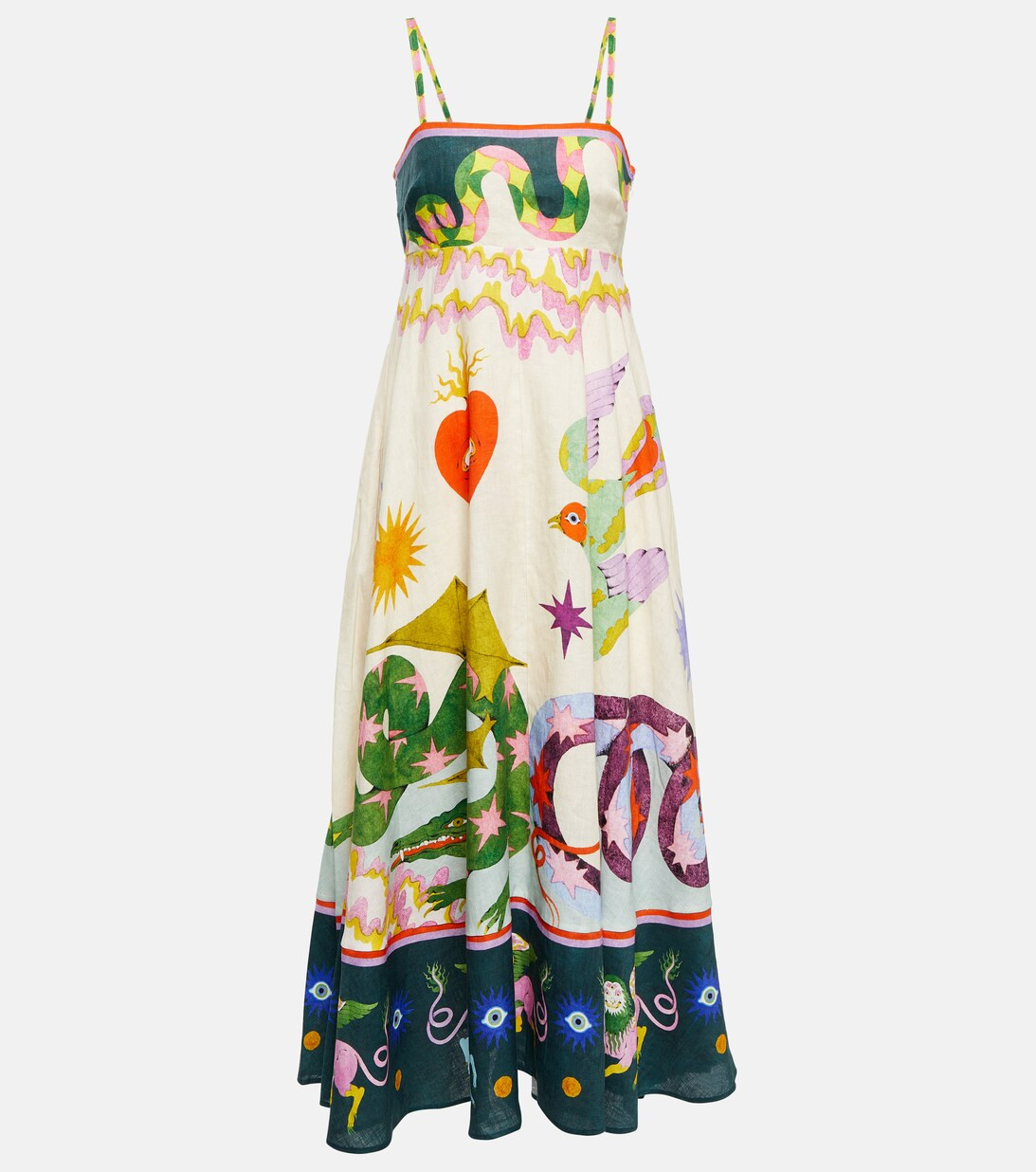 Seeker printed linen midi dress | Mytheresa (US/CA)