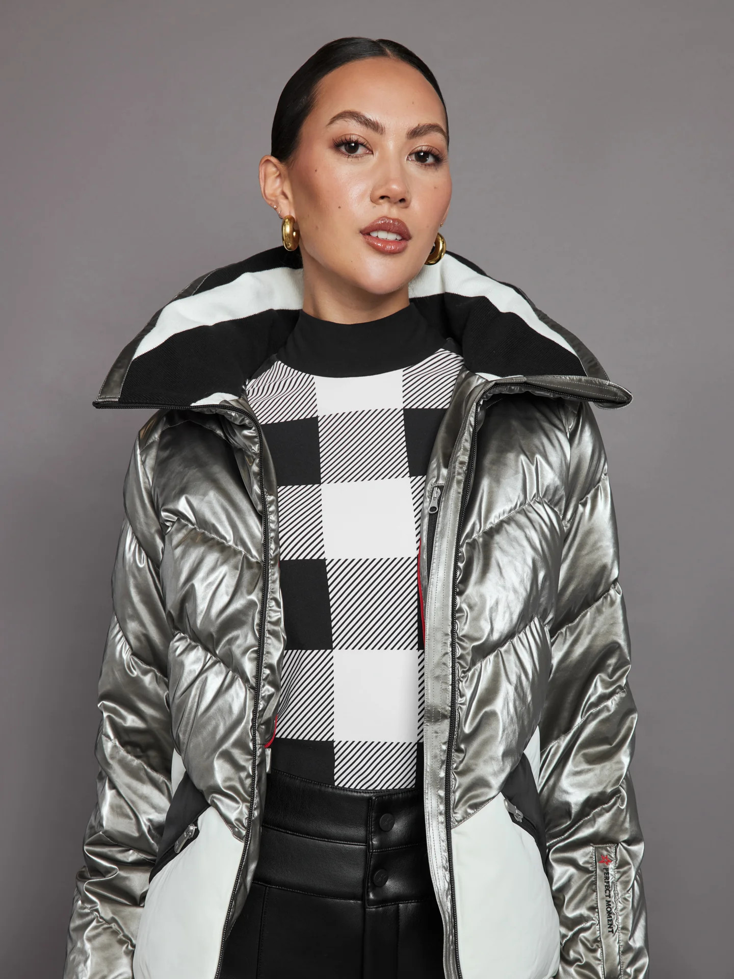 Ski Duvet Jacket - Snow White/ Silver | Carbon38