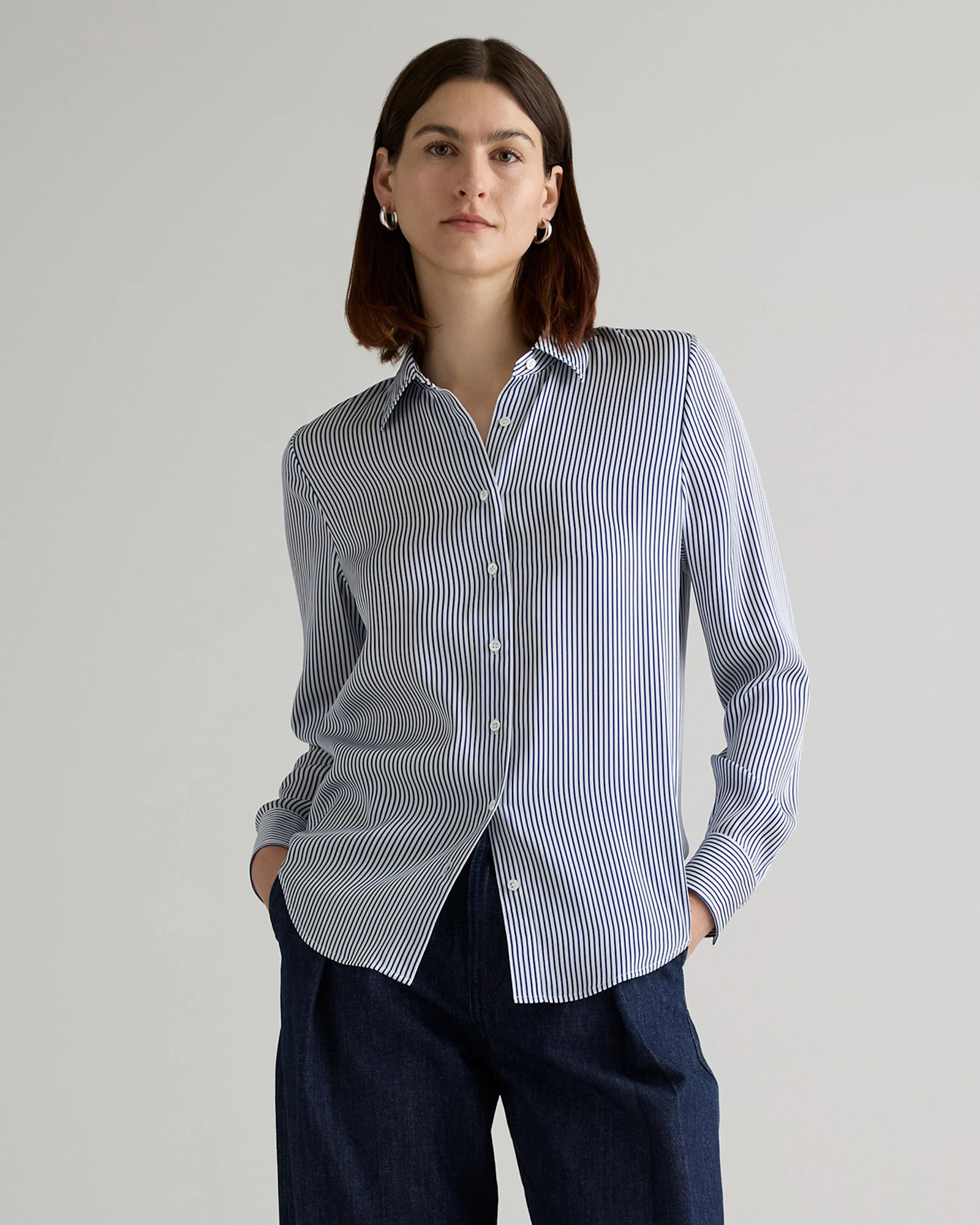 Washable Stretch Silk Blouse | Quince