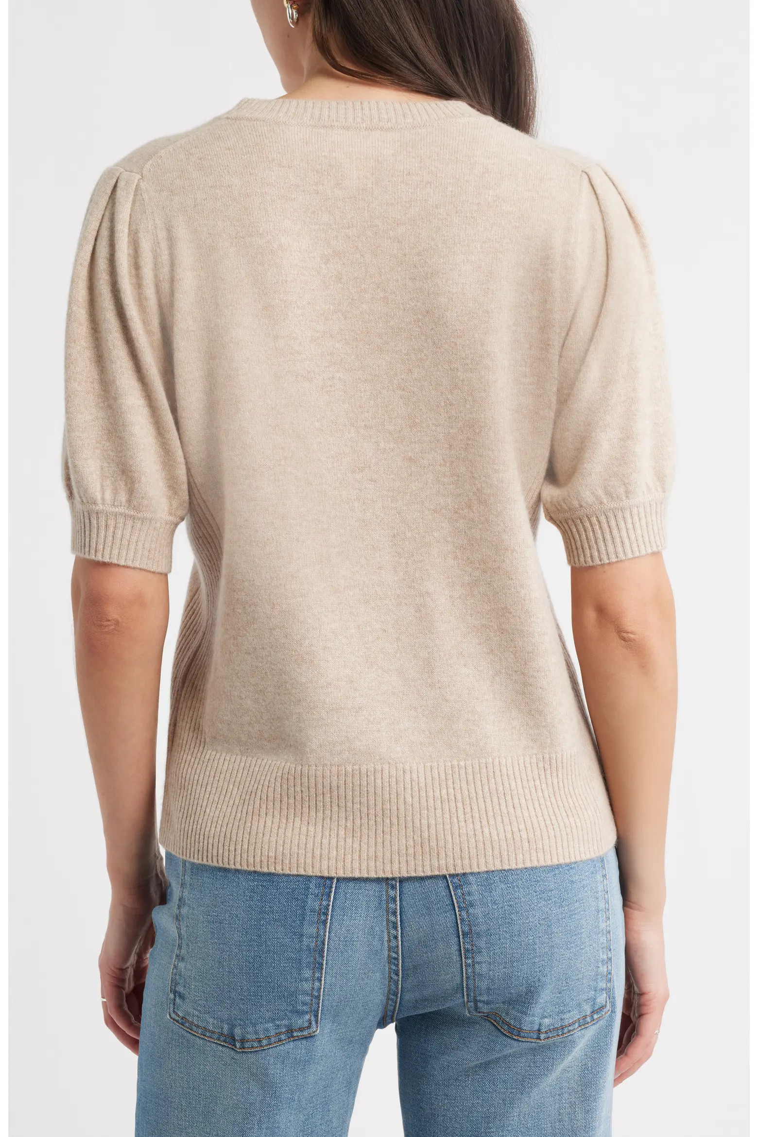 Puff Sleeve Wool & Cashmere Sweater (Women) | Nordstrom | Nordstrom