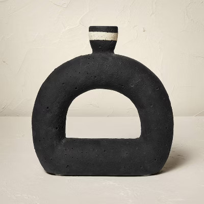 9.5" x 9.5" Terracotta Taper Candle Holder Black - Opalhouse™ designed with Jungalow™ | Target