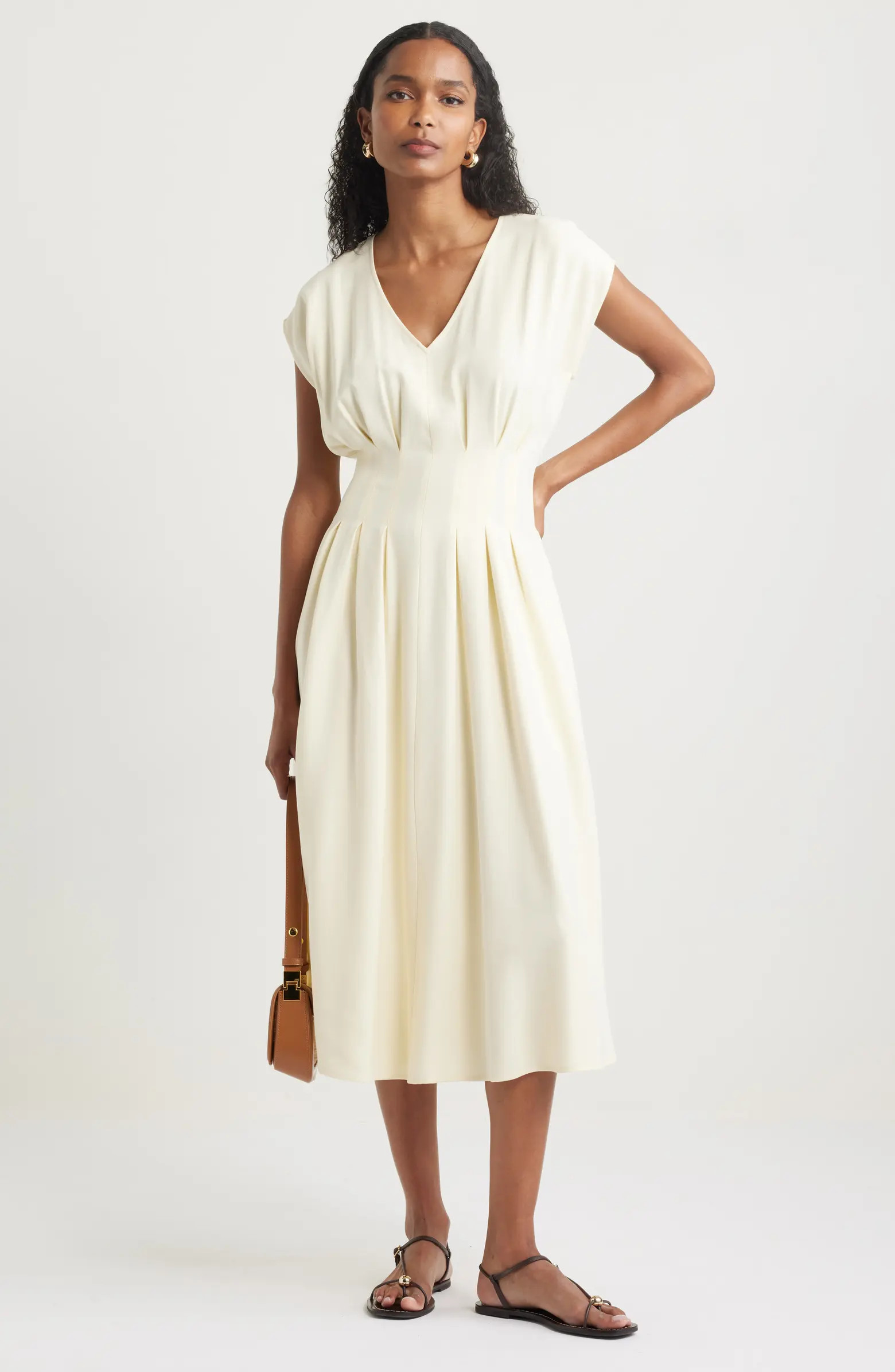 Pleated Midi Dress | Nordstrom