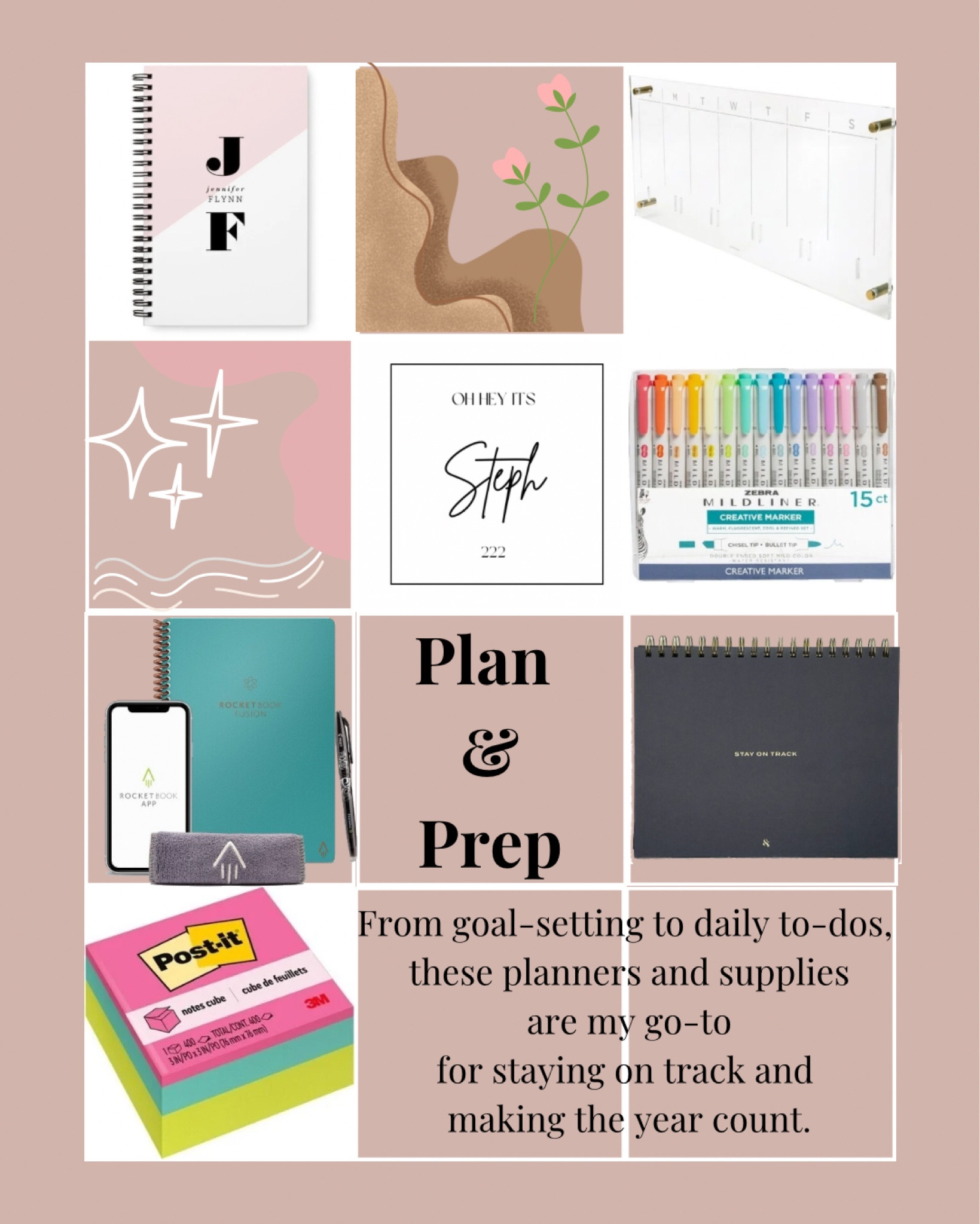Plan & prep 📒 From goal-setting to daily to-dos, these planners and supplies are my go-to for staying on track and making the year count. 

#LTKFindsUnder50 #LTKSeasonal #LTKHome