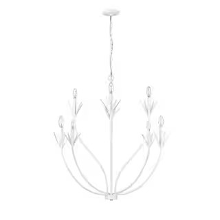 Millennium Lighting Primrose 40.2 in. 8-Light Textured White Chandelier 12708-TWH - The Home Depo... | The Home Depot