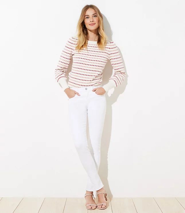 Modern Slim Pocket Skinny Jeans in White | LOFT