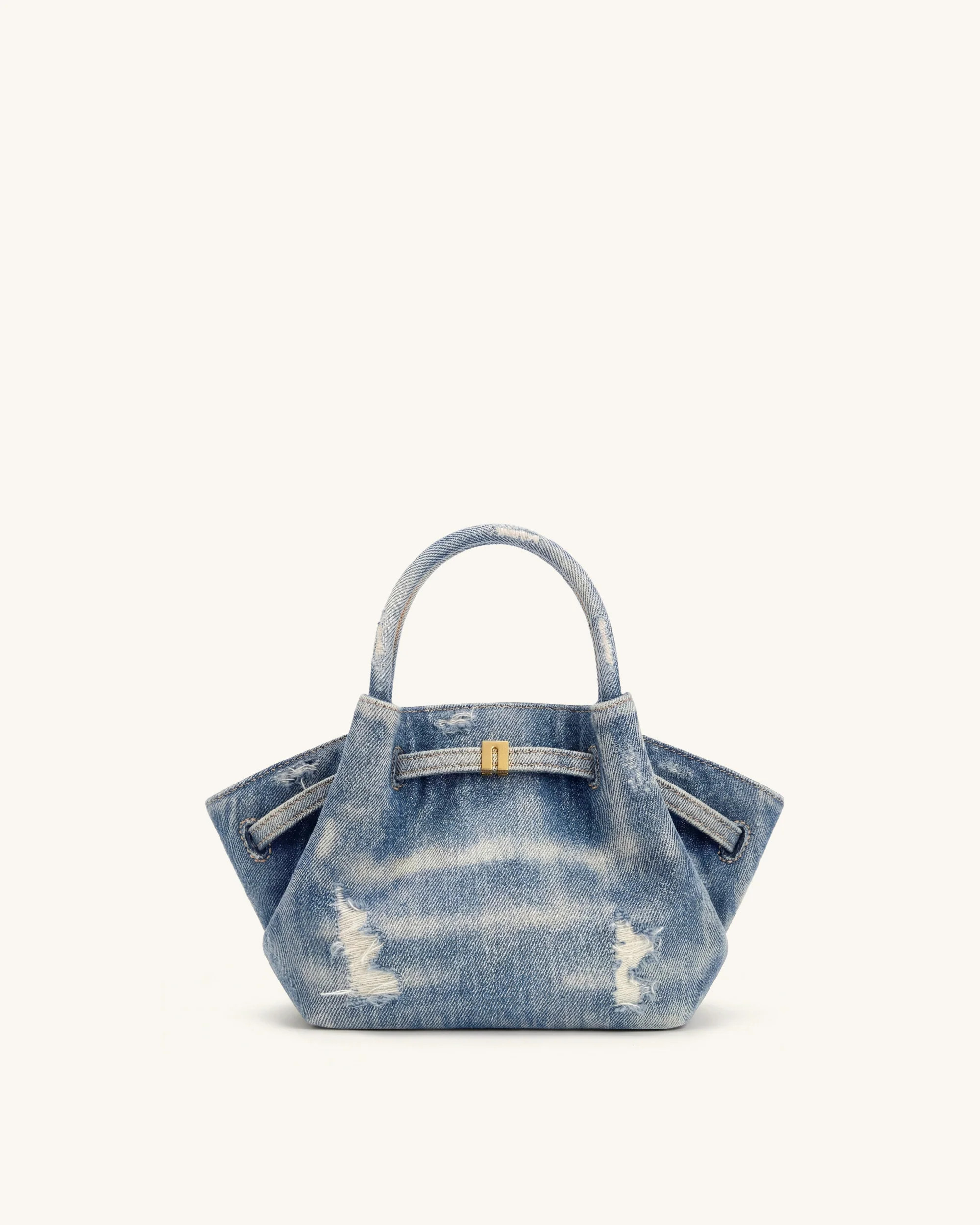 Hana Mini Denim Tote Bag - Blue | JW PEI US