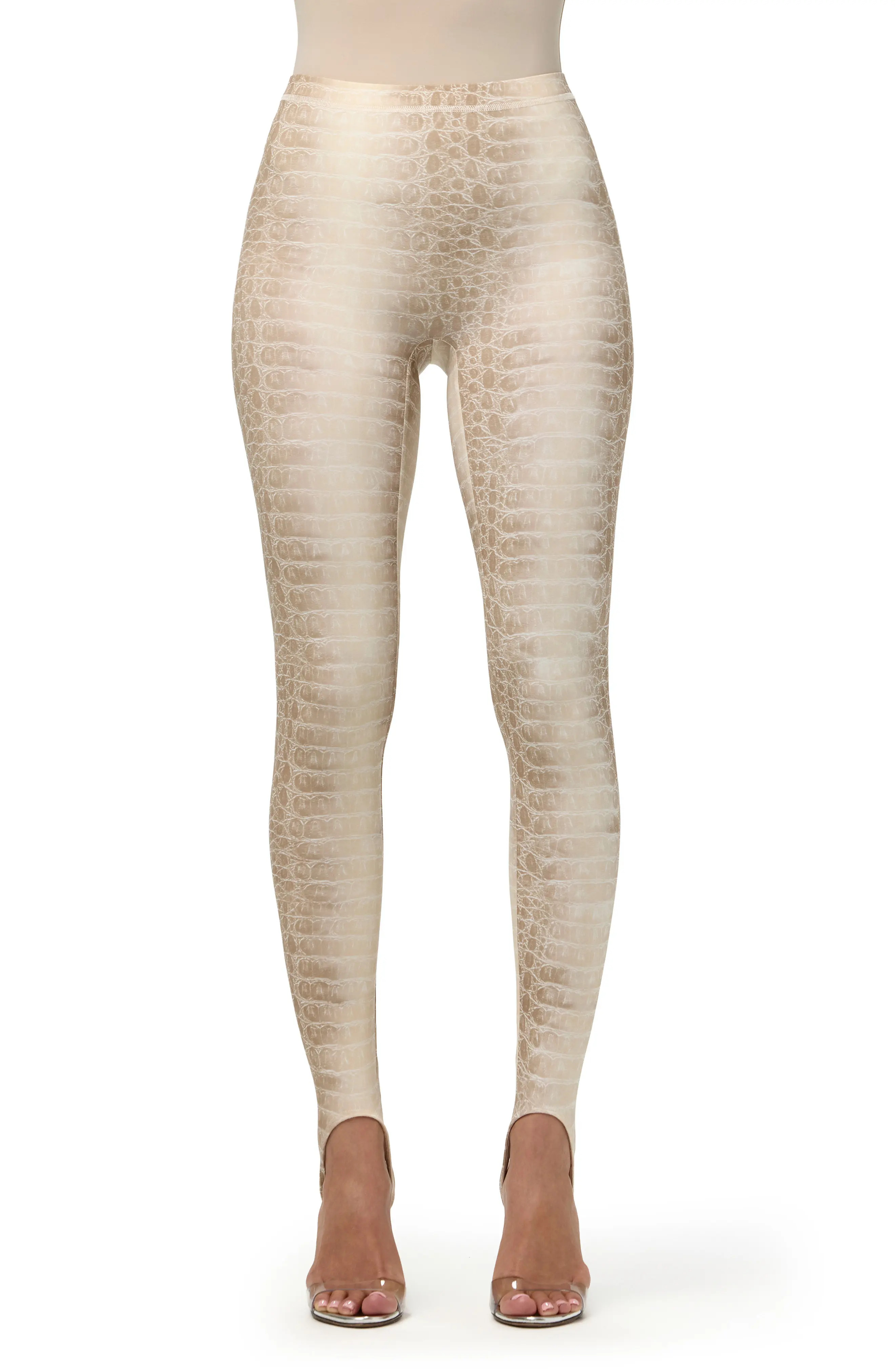 Naked Wardrobe Brush Storm Print Stirrup Leggings (Women) | Nordstrom | Nordstrom