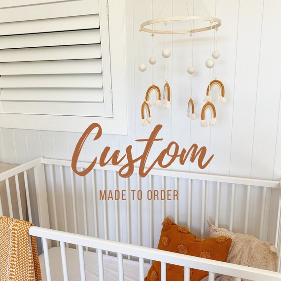 Custom macrame Rainbow mobile. | Etsy (US)