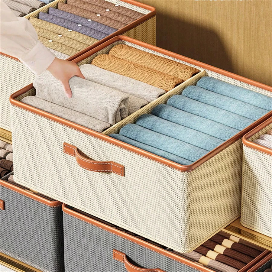 Grande Organizador De Guarda Roupa Dobrável multifuncional rígida P/Roupas E Calças C/2 divis... | SHEIN