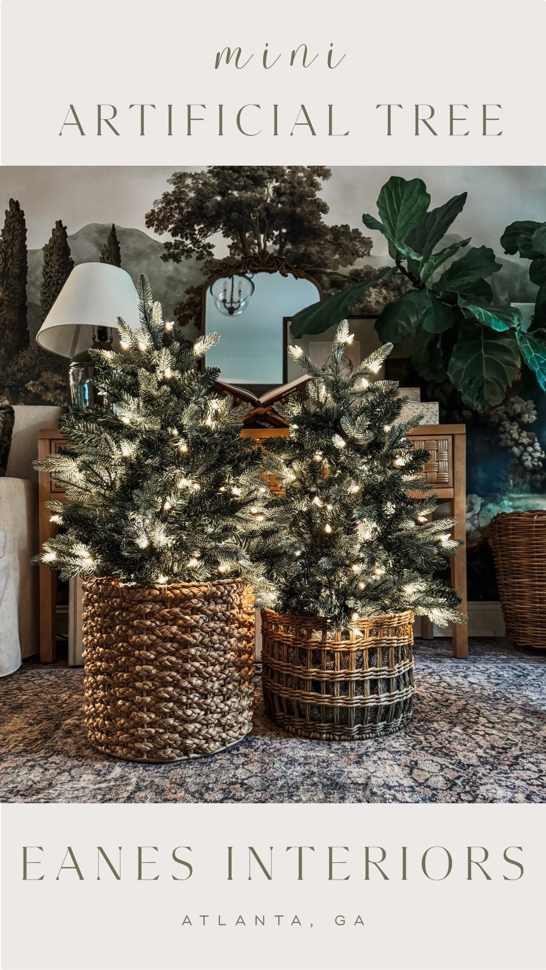 Bringing in that cozy holiday glow ✨ These mini artificial Christmas trees are the perfect touch for small spaces — styled here in woven seagrass baskets and rattan planters for a warm, organic look 🌲🤎

I love how the pre-lit branches add a soft twinkle beside our neutral rug, vintage mirror, and classic table lamp — festive but timeless! 🎄

Shop my favorite holiday decor, mini trees, and Christmas home accents on LTK 🕯️

#MiniChristmasTree #HolidayDecor #ArtificialTree #PrelitTree #ChristmasDecor #CozyHome #WovenBasket #RattanDecor #SeasonalStyle #HomeInspo #ClassicChristmas #LTKHome #LTKFinds #eanesinteriors



#LTKSeasonal #LTKHoliday #LTKHome
