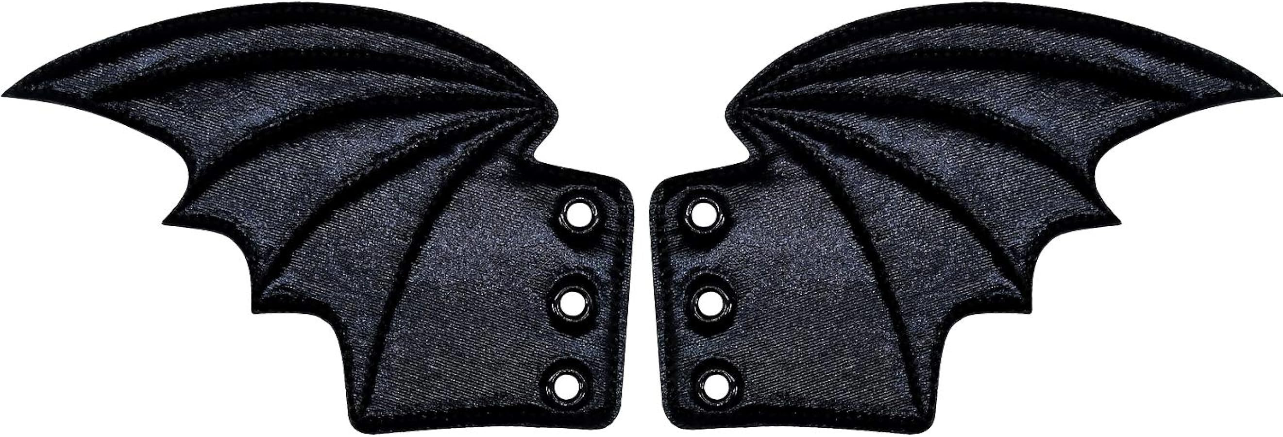 Shoe Wings Bat Shoe Wings Bat Wings for Boots Skates Sneakers Canvas Roller Shoes(Glitter Black/S... | Amazon (US)