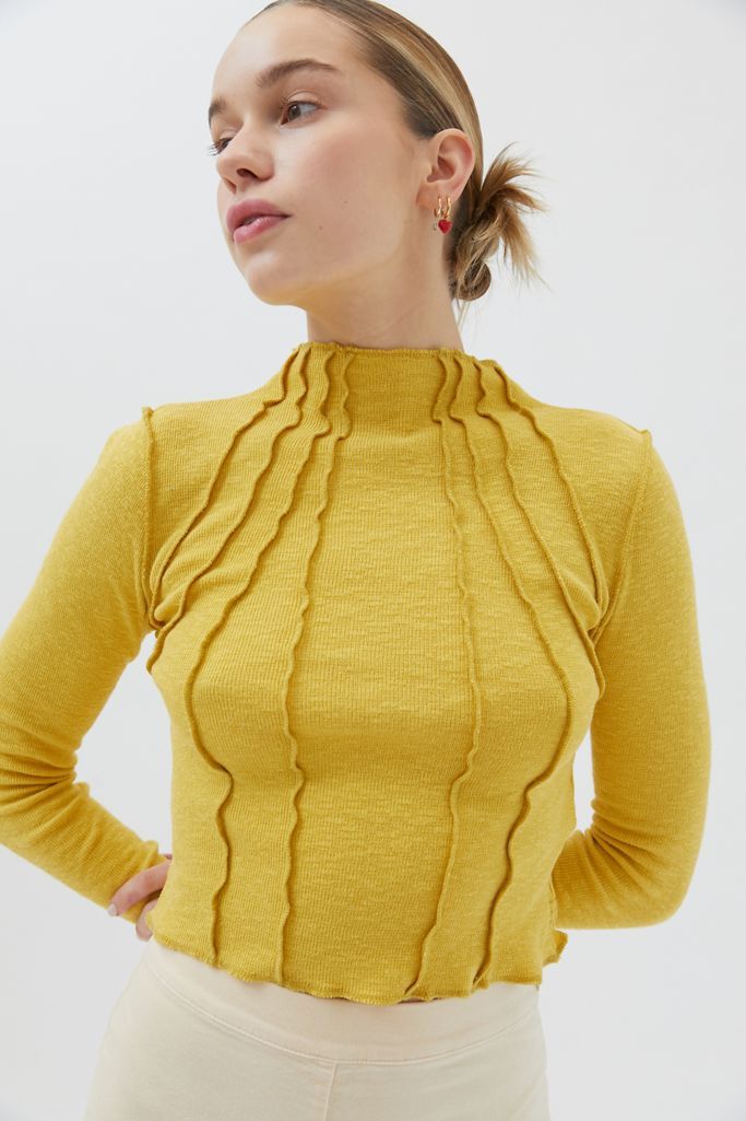 BDG Sunray Seamed Mock Neck Top | Urban Outfitters (US and RoW)