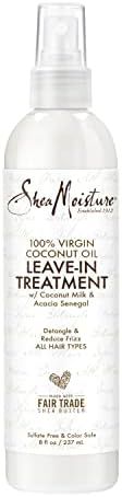 SheaMoisture 100% Virgin Coconut Oil Leave-in Conditioner Treatment for All Hair Types 100% Extra... | Amazon (US)