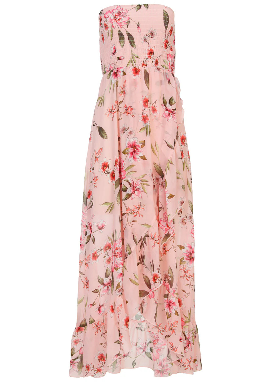 Strapless Smocked Maxi - Ethereal Floral | VENUS