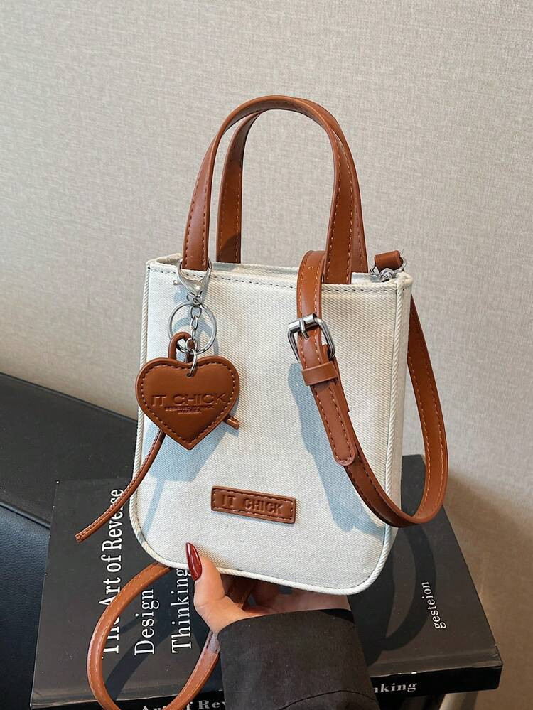 1 Pc Women Plain Color PU Handbag With Zipper Closure, Fashion Tote Bag Suitable For Dating & Gift | SHEIN