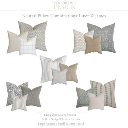 Shop neutral pillow cover combinations from Linen & James. Perfect neutrals for fall! 

#LTKSeasonal #LTKhome #LTKstyletip