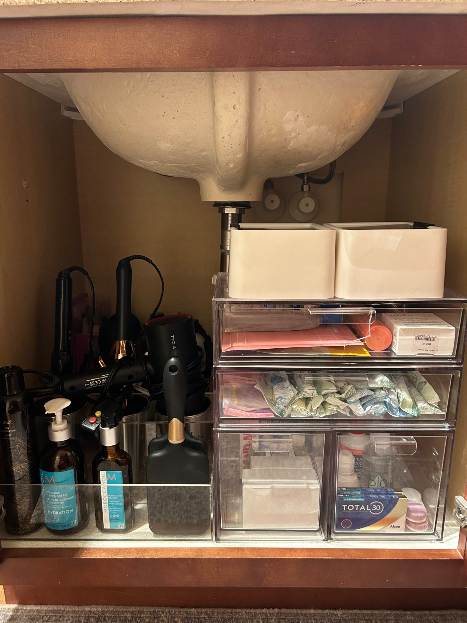 Not my usual pick (I don’t recommend plastic often), but these clear bins under my bathroom sink have lasted-years later. Linked the exact ones plus a few other sustainable alternatives I love 

#LTKHome #LTKFindsUnder50 #LTKFindsUnder100