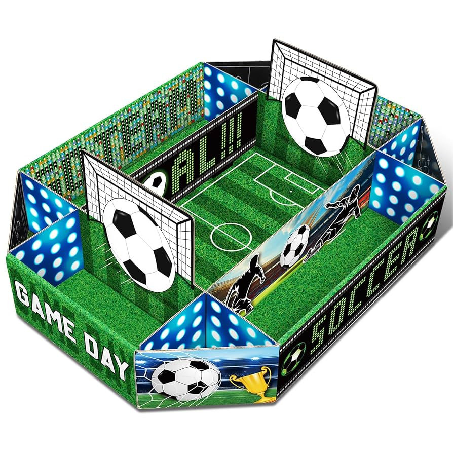 1 Pack Soccer Food Serving Tray Soccer Party Supplies Kits Large Sport Snack Plates Complete Tail... | Amazon (US)