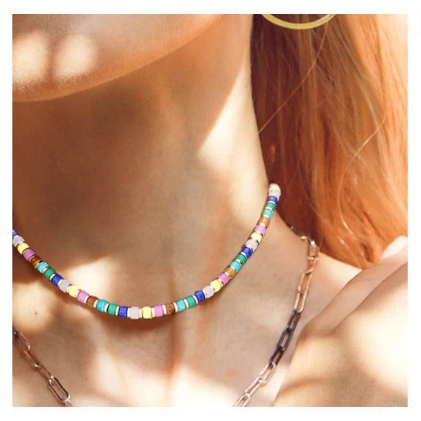 Small Multi Beaded Necklace | Shop Bijou
