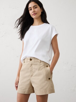 High-Rise Twill Utility Short | Banana Republic Factory