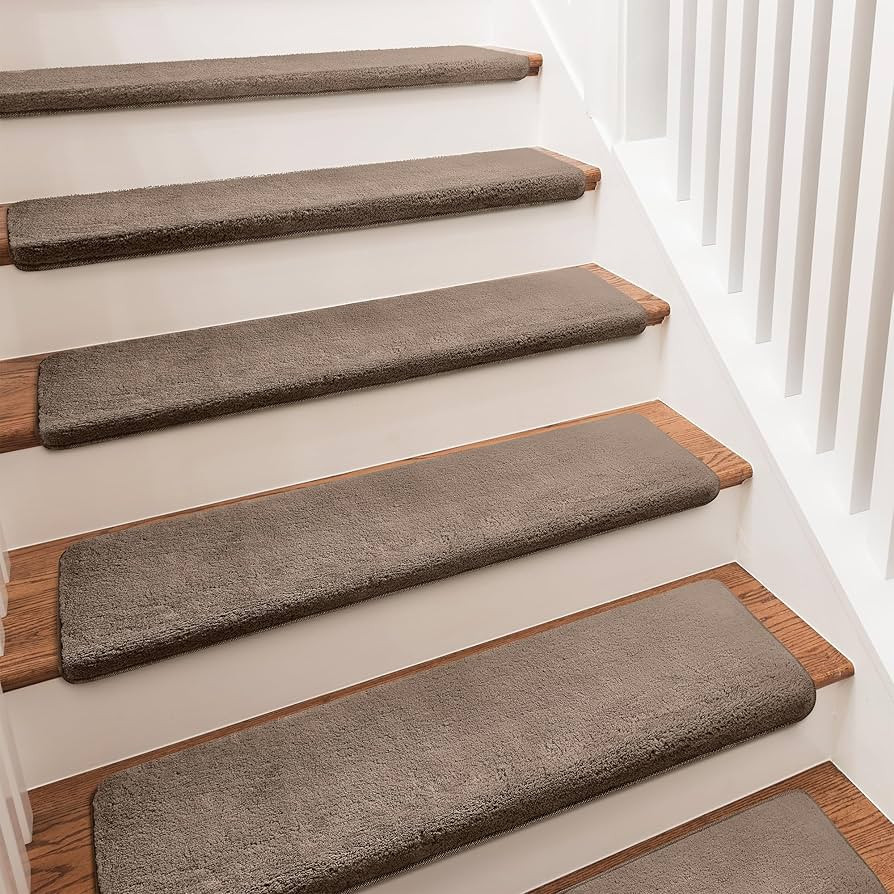 PURE ERA Carpet Stair Treads Ultra Plush 9.5" X 30"Soft Bullnose Indoor Stair Protectors Pet-Frie... | Amazon (US)
