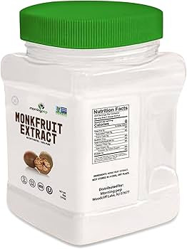 Morning Pep 100% Pure Monk Fruit extract sweetener, No Erythritol, Monkfruit Extract Powder, NON-... | Amazon (US)