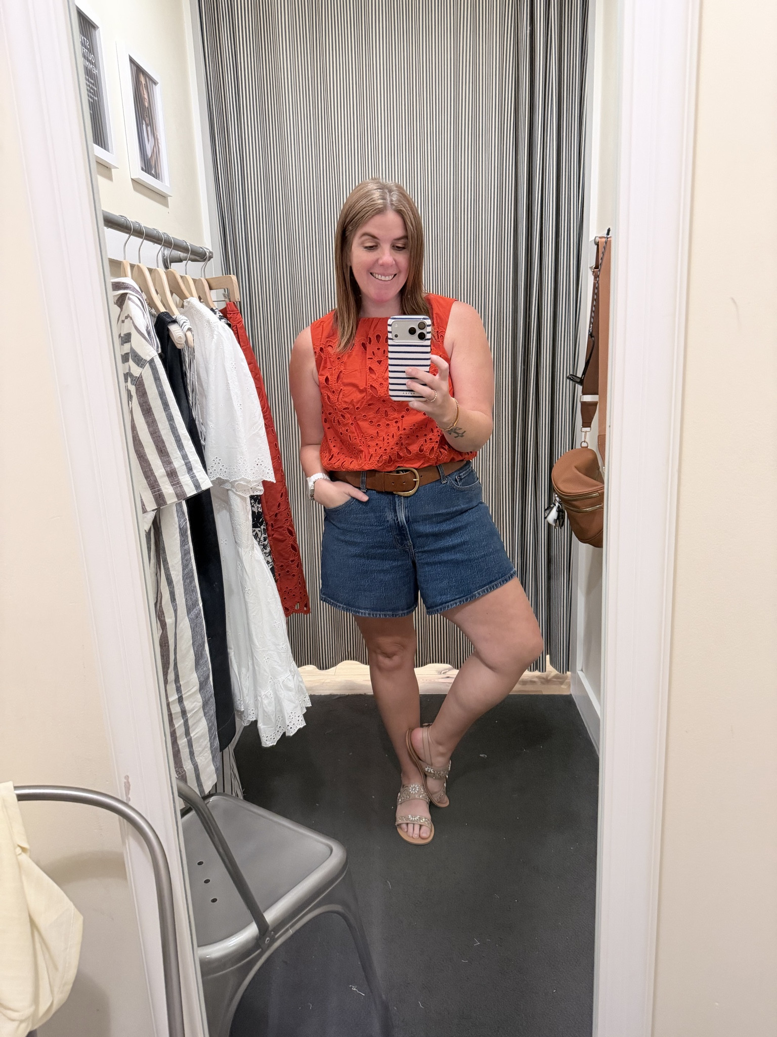 As much as I love the tank with the skirt, I truly love the tank paired with denim shorts! It’s the perfect everyday casual look and is just super cute! 

I sized up in the tank for length and the shorts run TTS! 

#LTKootd #LTKOver40 #LTKMidsize