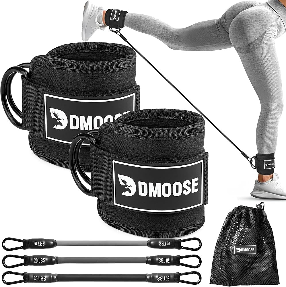 DMoose Ankle Strap for Cable Machine - One Size Fit with Premium Padding, Workout Kickback Ankle ... | Amazon (US)