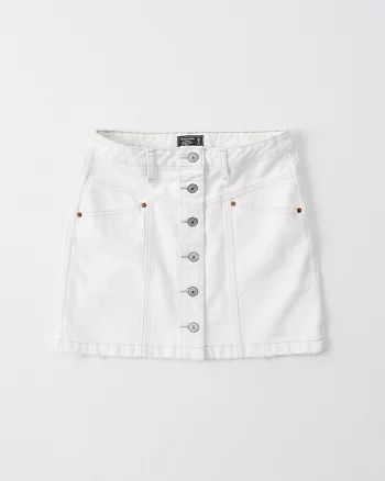 Button-Up Denim Mini Skirt | Abercrombie & Fitch US & UK