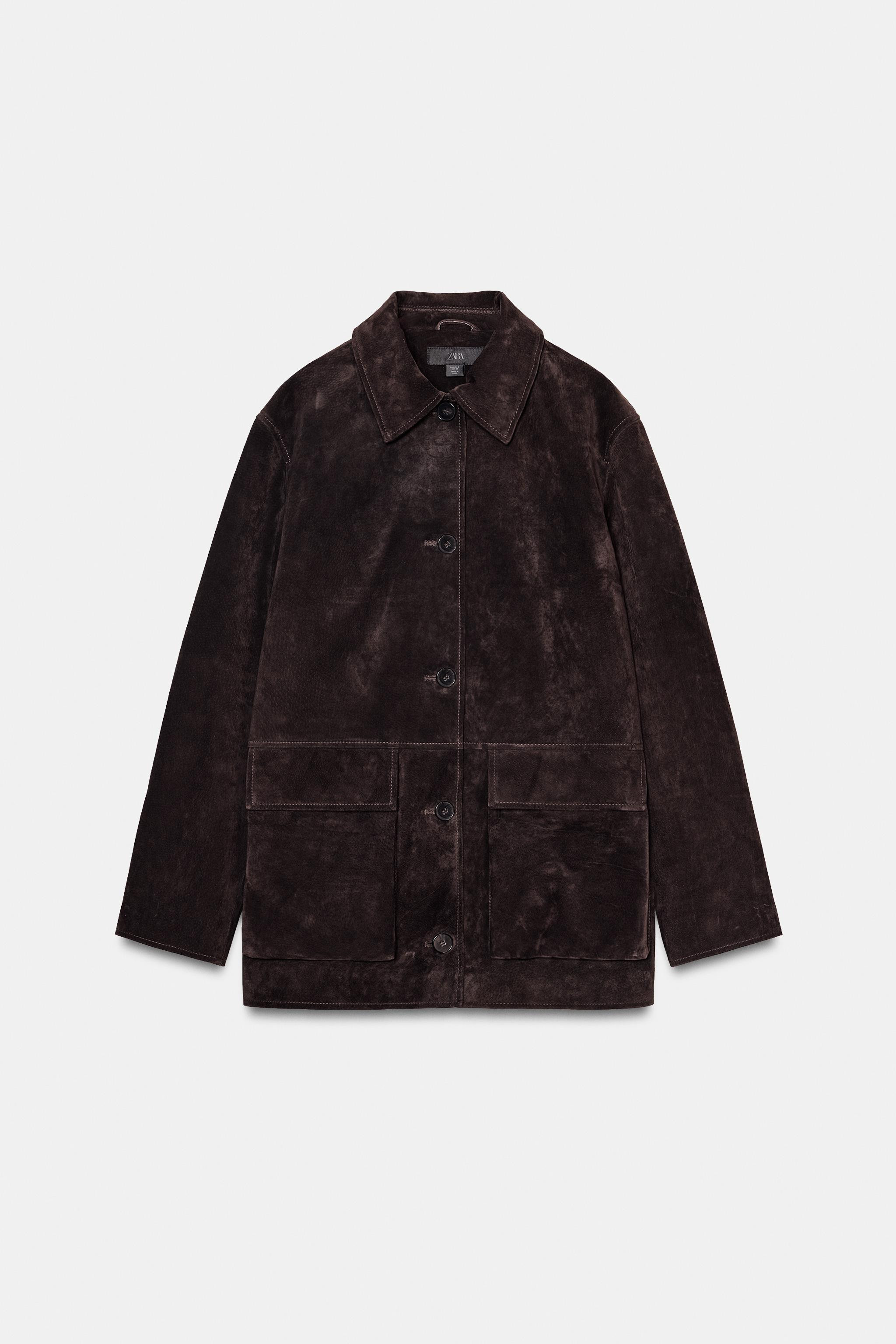 100% LEATHER SUEDE JACKET | Zara US