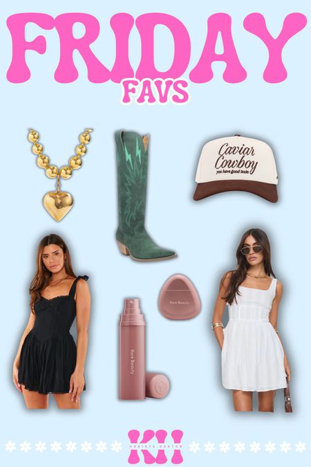 Happy Friday!!! Here’s this week’s Friday favs!!! 

Women’s dresses, women’s outfits, accessories, necklaces, and women’s hat, Sephora sale, body spray, romper, green western boots, green cowboy boots

#LTKFestival #LTKSeasonal #LTKstyletip