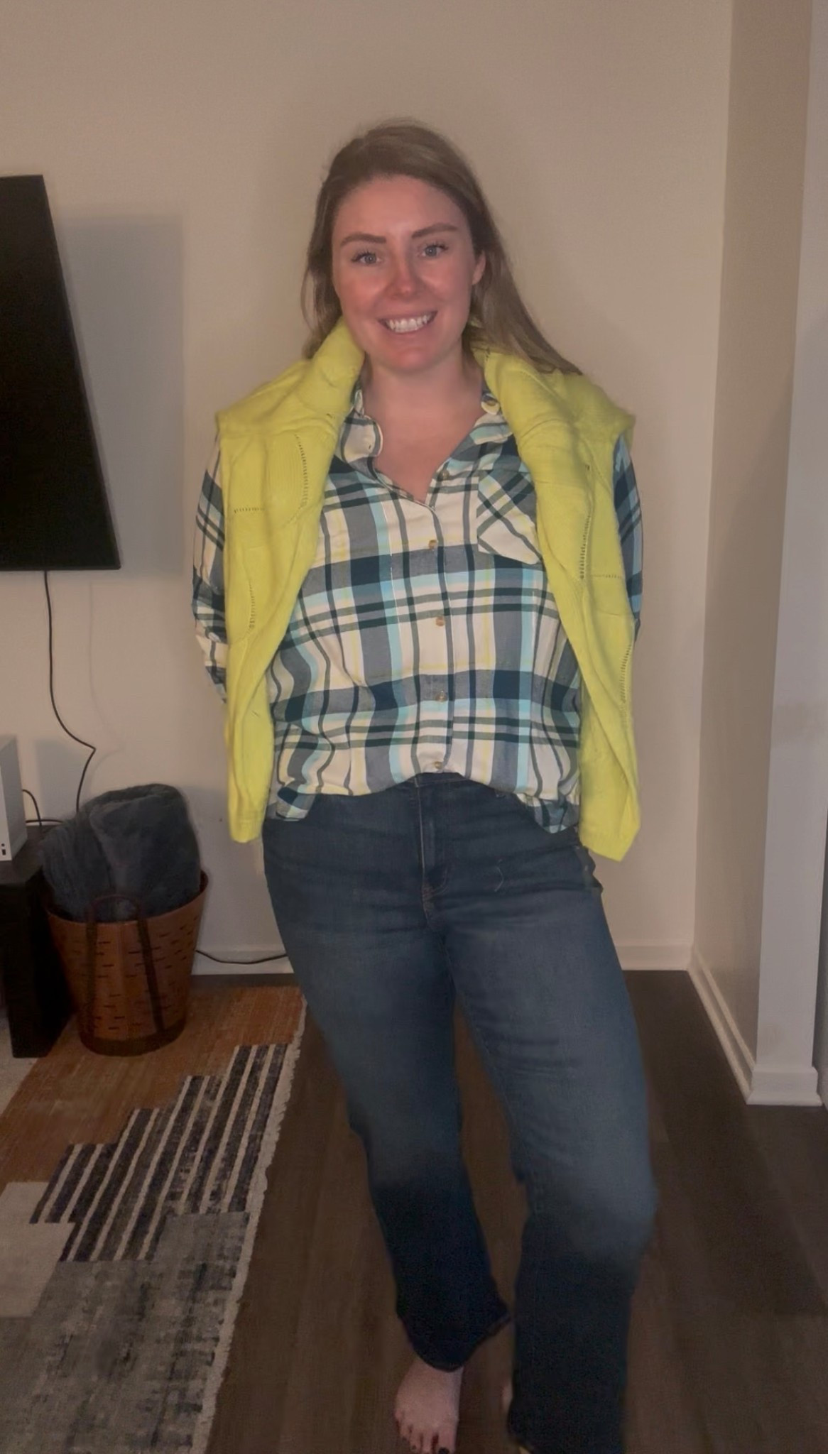 Loving this button down/sweater combo! 

plus size fashion, mid size fashion, affordable fashion, 

#LTKWorkwear #LTKPlusSize #LTKMidsize