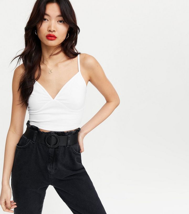 White Strappy Bralette
						
						Add to Saved Items
						Remove from Saved Items | New Look (UK)