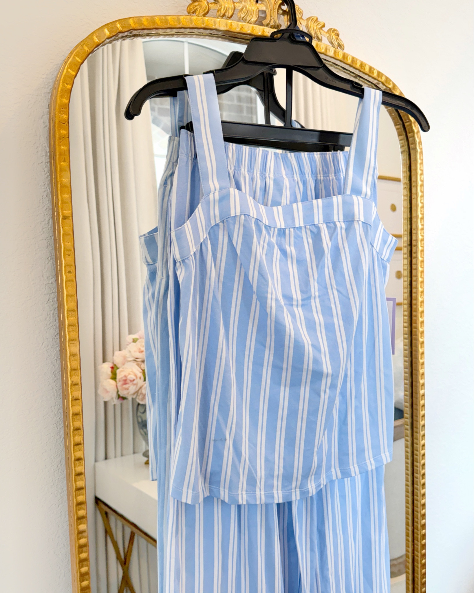 New pajamas blue and white pjs loungewear #walmartstyle 