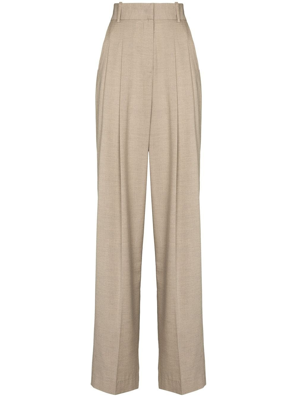 The Frankie Shop Gelso high-rise tailored trousers - Neutrals | Farfetch Global