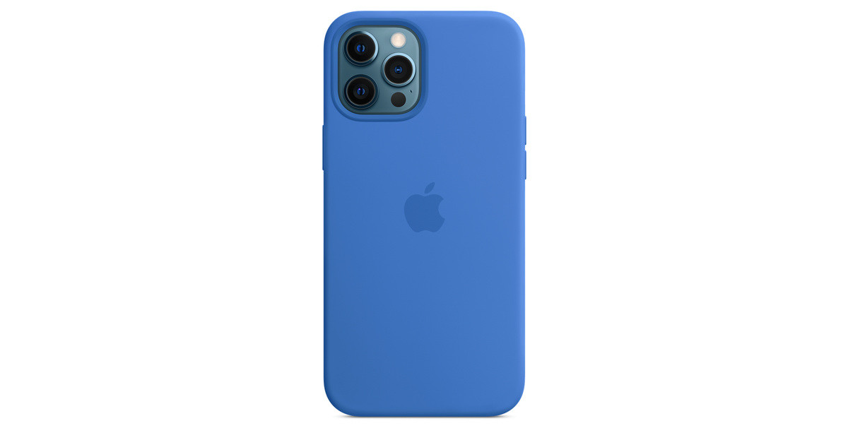 iPhone 12 Pro Max Silicone Case with MagSafe - Capri Blue | Apple (US)