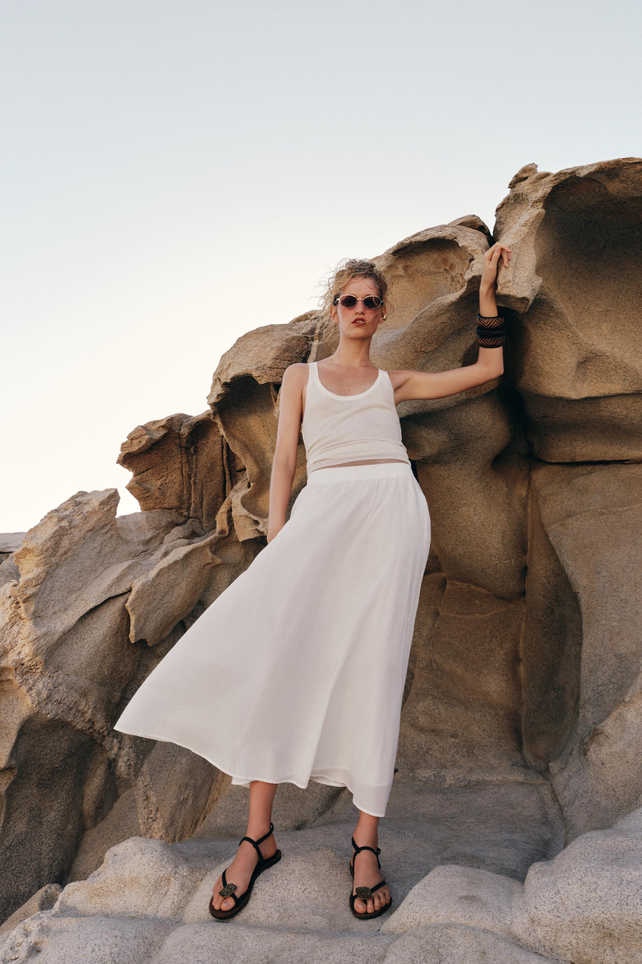 LAYERED MIDI SKIRT | Zara US