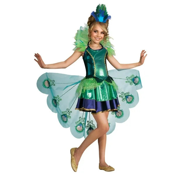Peacock Girl Child Costume - Medium (8/10) - Walmart.com | Walmart (US)