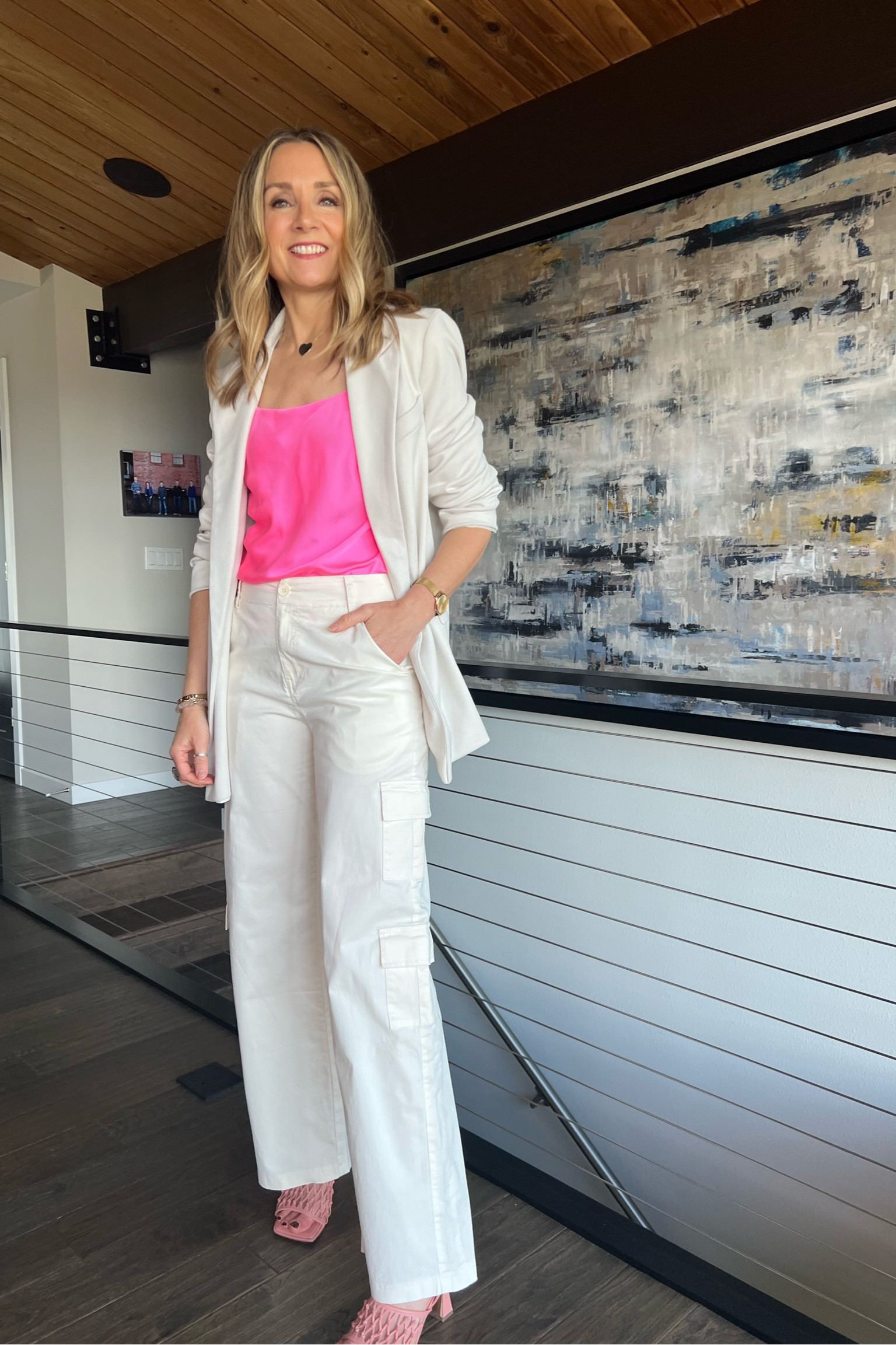 Pretty pink cami styles with off- white cargo pants and a blazer! 

Nordstrom, Express, pink cami, cargo pants, wide leg pants, off- white blazer

#LTKunder50 #LTKstyletip #LTKFind