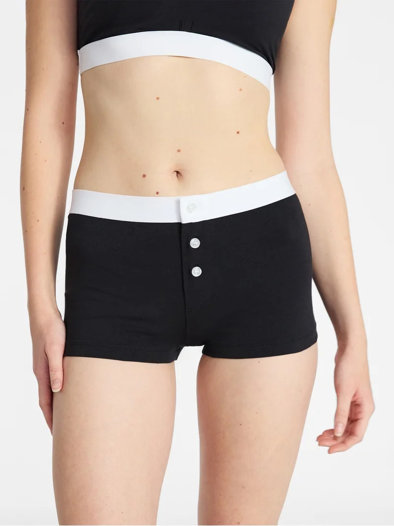 No Boundaries Women's Cotton Jersey Boyshort Panties, Sizes XS-XXXL | Walmart (US)