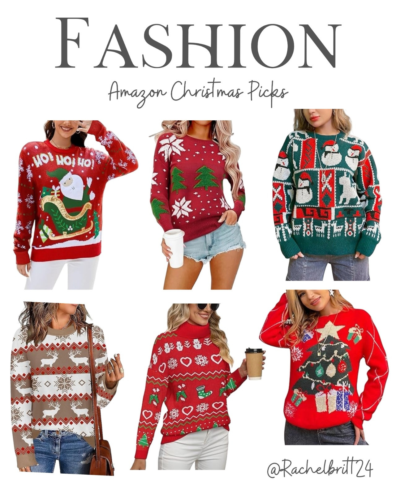 The best Amazon Christmas Fashion Picks are here! Get holiday-party ready with budget-friendly velvet, sequins, and cozy knits perfect for gifting or wearing. These viral styles will sell out fast! Tap to shop your festive outfits and gifts now! #AmazonFashion #ChristmasStyle #HolidayOutfits #AmazonFinds #FestiveFashion #ShopTheLook #LTKHoliday #AffordableStyle 

 #LTKGiftGuide #LTKHoliday #LTKSaleAlert