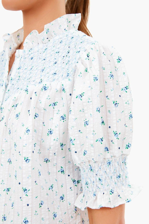 Exclusive Blue Floral Nicole Shirt | Tuckernuck (US)