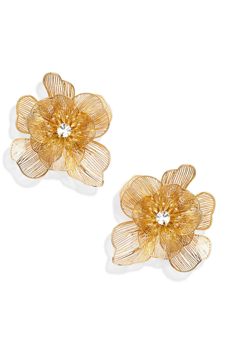 Carolina Herrera Metal Flower Stud Earrings | Nordstrom | Nordstrom