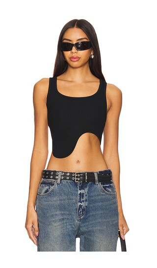 Sonya Tank in Black | Revolve Clothing (Global)