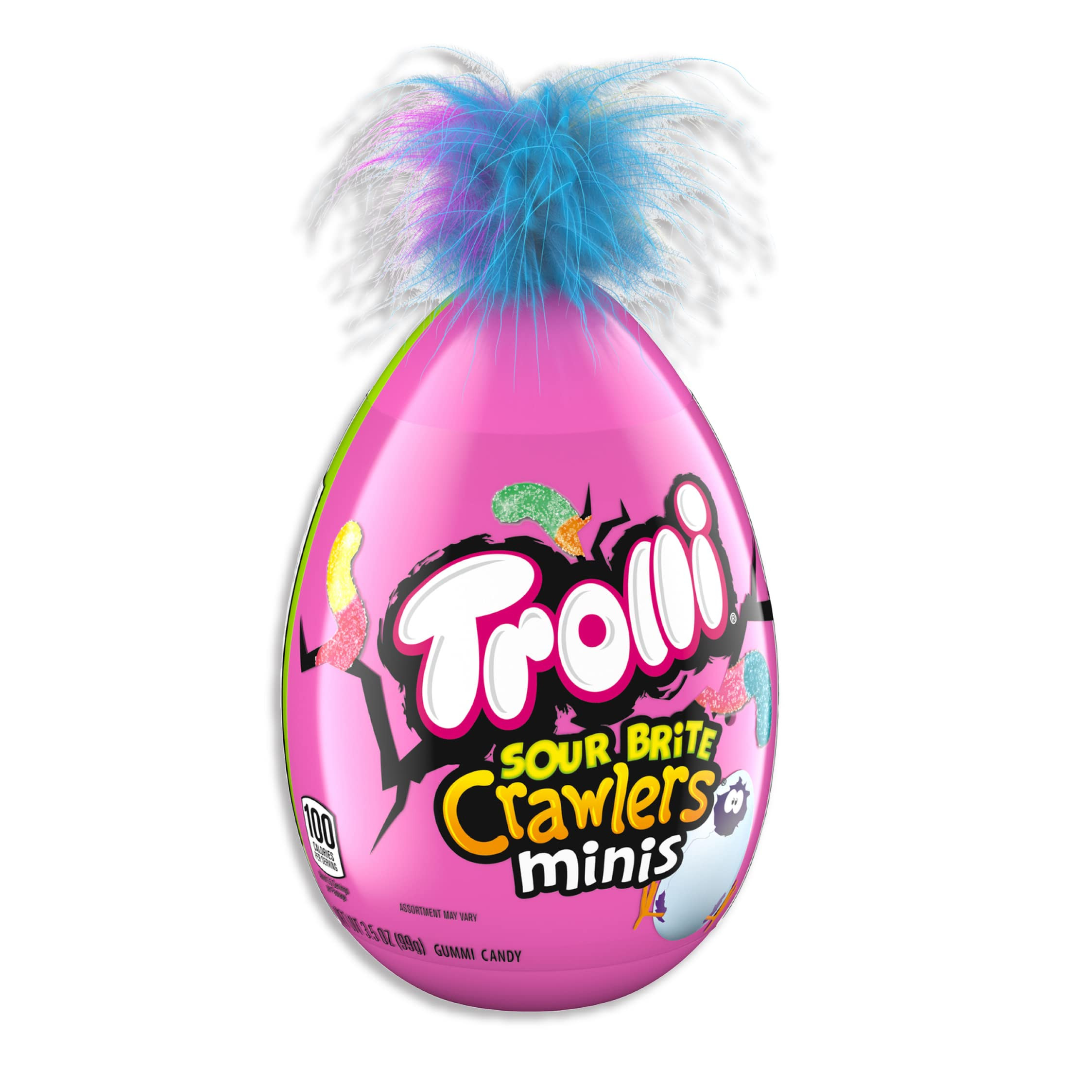 Trolli Sour Brite Crawlers Minis, Sour Gummy Worms, Novelty Easter Egg Candy, 3.5 oz | Amazon (US)