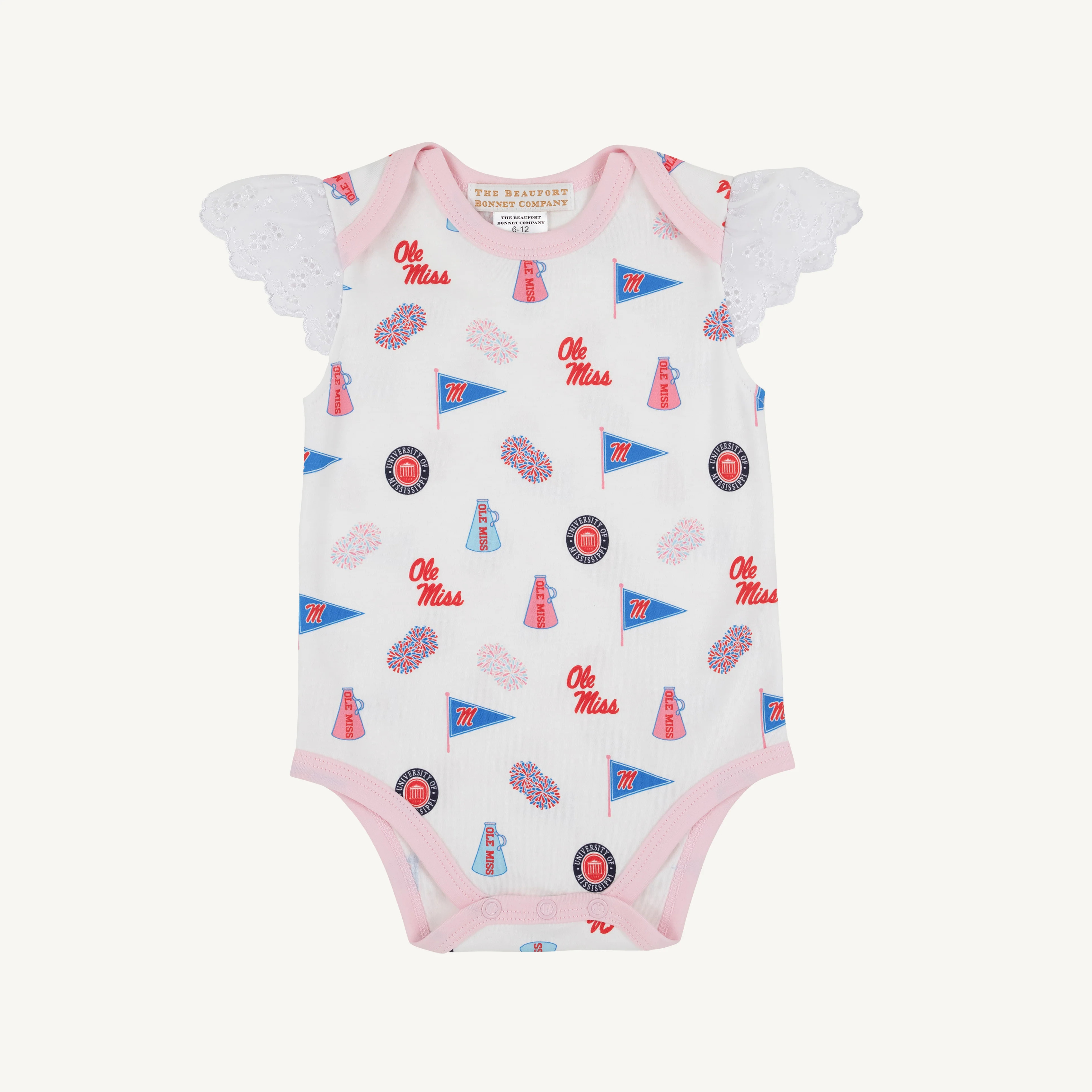 Ole Miss Wendy Onesie - Gawsh Almighty with Palm Beach Pink | The Beaufort Bonnet Company