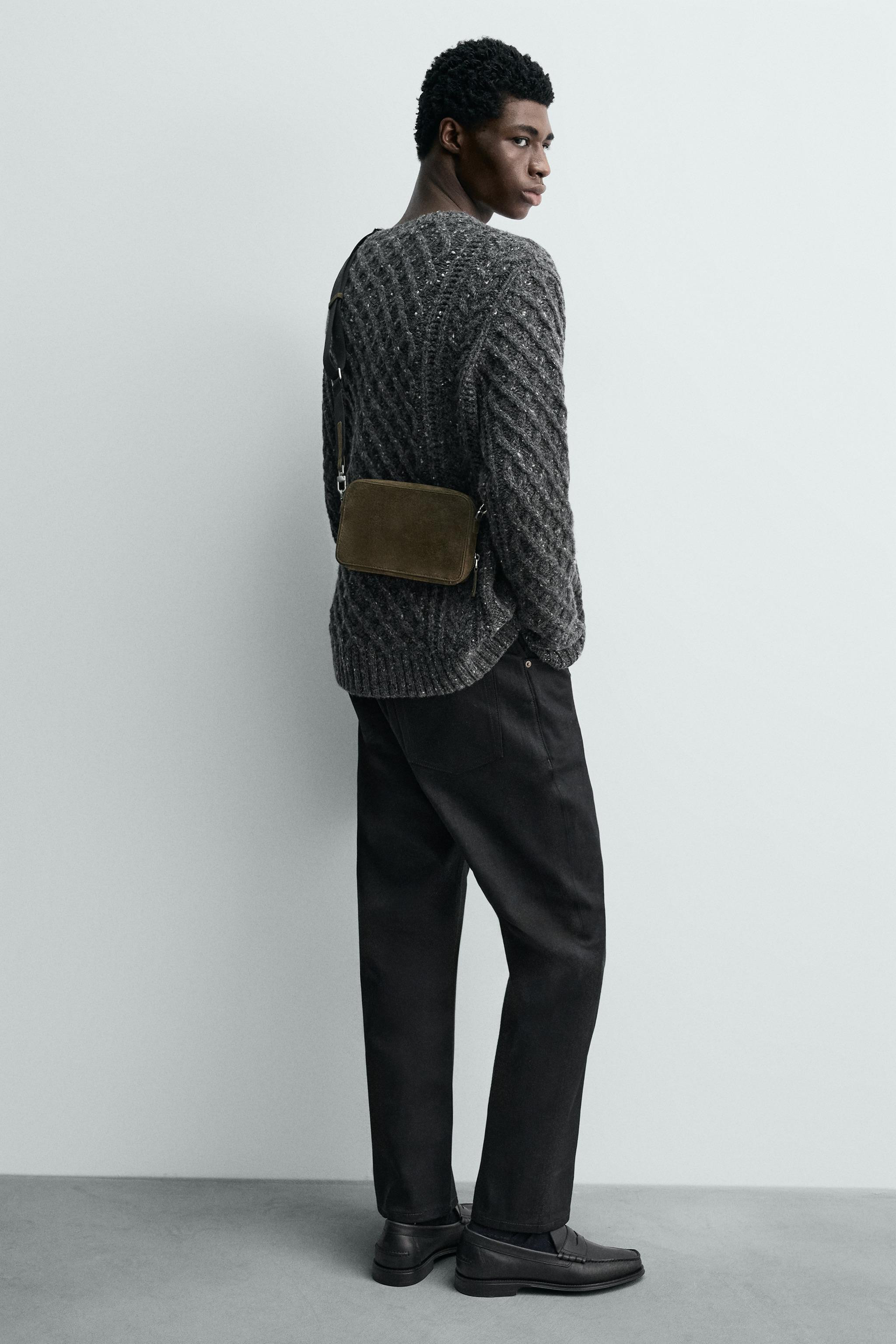 LEATHER CROSSBODY BAG | Zara US