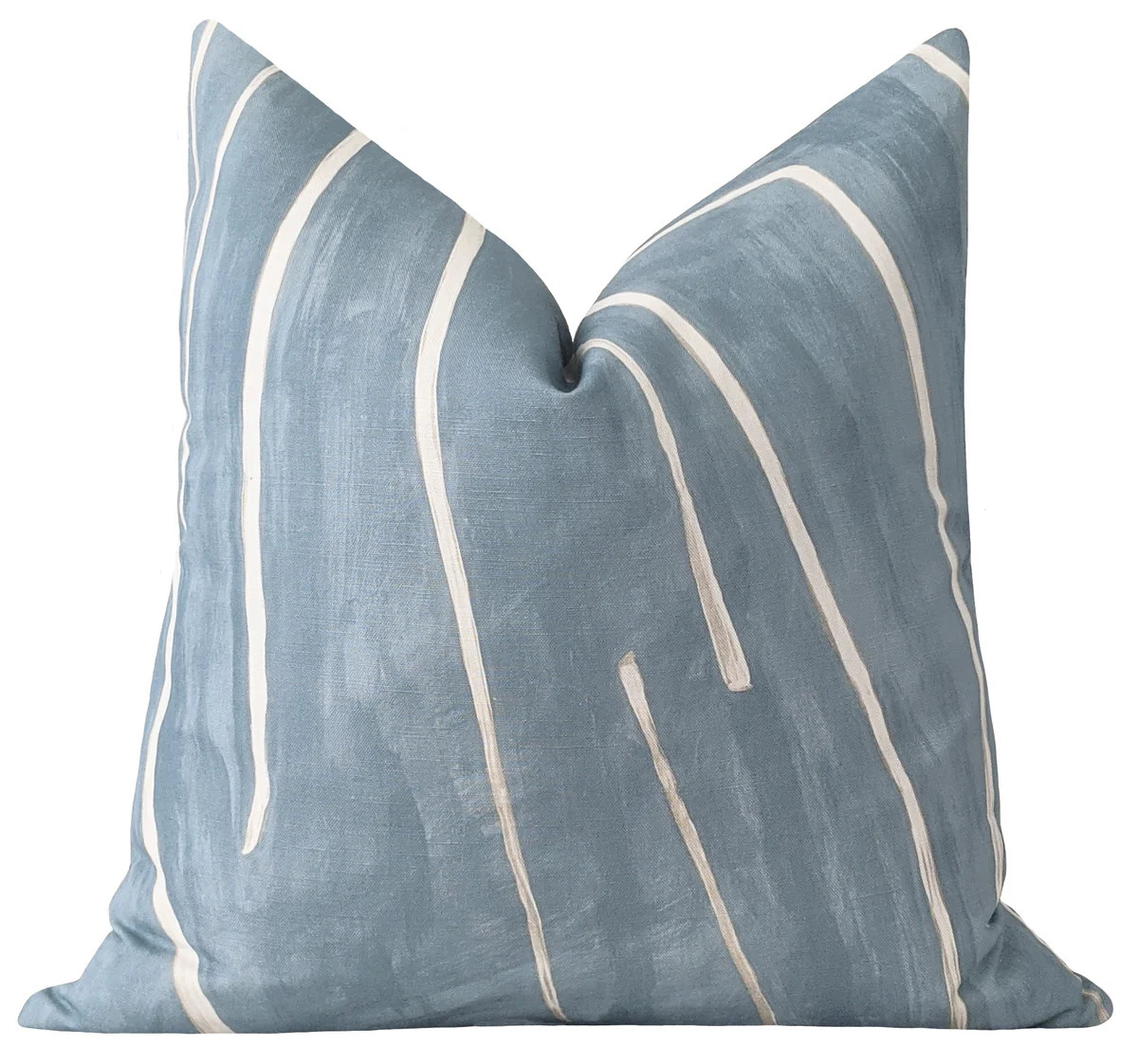 Graffito Deep Sky Blue Abstract Pillow Cover | Land of Pillows