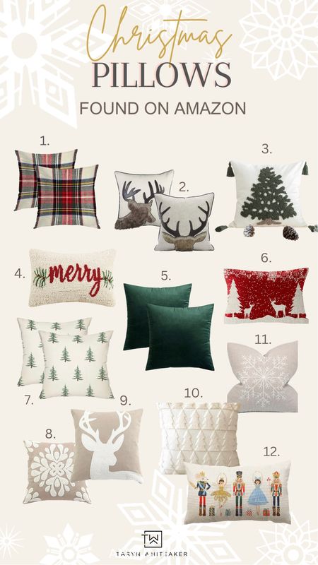 Fav Christmas pillows found on Amazon! Great prices for a luxe look. 

#LTKhome #LTKSeasonal #LTKHoliday